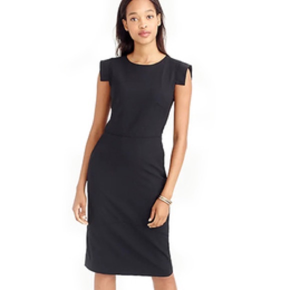 NWT J. Crew black resume dress 16